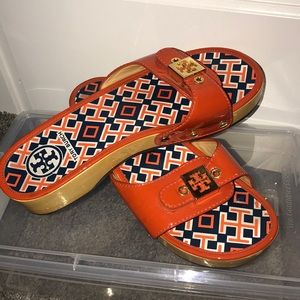 Tory Burch orange flats